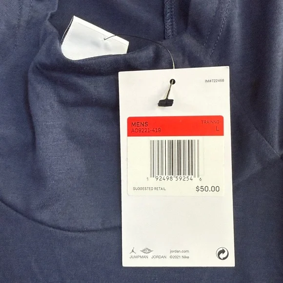 Jordan Team 23 Alpha L/S Hooded Top Navy - Picture 9 of 10